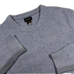 Club Monaco Wool Blend Sporty Donegal Crew Neck Pullover Sweater Mens L Two Tone